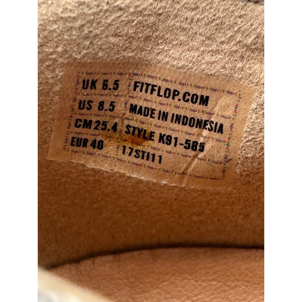 FitFlop Supercomff Snakeskin Espadrille Loafers Brown Black K91-585 Women Sz 8.5